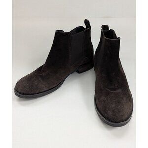 Clarks Clarksdale Arlo Chelsea Boot Women's 9.5 Dark Brown Suede Leather